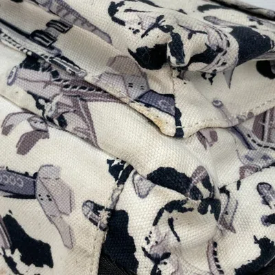 Pre-owned Chanel Black White Canvas Pochette Shoulder Bag () In Multi