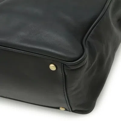 Pre-owned Chanel Black White Leather Shoulder Bag Tote Bag () In Multi