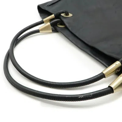 Pre-owned Chanel Black White Leather Shoulder Bag Tote Bag () In Multi