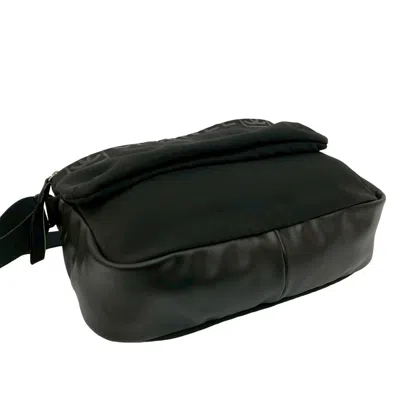 Pre-owned Chanel Black Yellow Nylon Rubber Shoulder Bag Sling Bag () In Multi