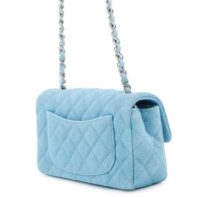 Pre-owned Chanel Blue Denim Shoulder Bag ()