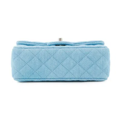Pre-owned Chanel Blue Denim Shoulder Bag ()