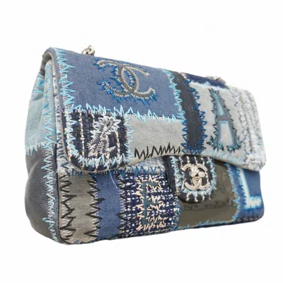 Pre-owned Chanel Blue Denim Shoulder Bag ()