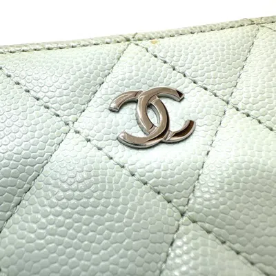 Pre-owned Chanel Blue Grained Calfskin Pochette Shoulder Bag ()