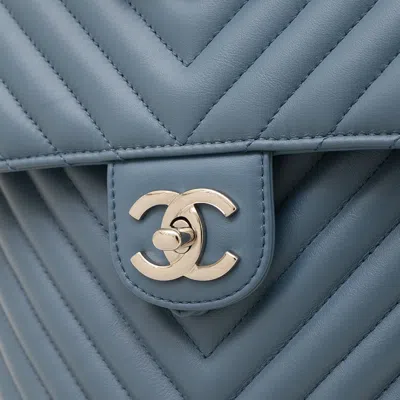 Pre-owned Chanel Blue Leather Backpack ()