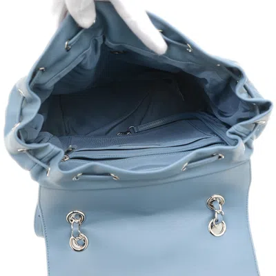 Pre-owned Chanel Blue Leather Backpack ()