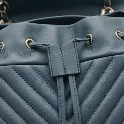 Pre-owned Chanel Blue Leather Backpack ()