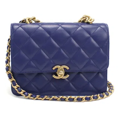 Pre-owned Chanel Blue Leather Shoulder Bag ()