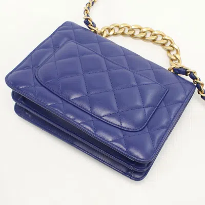 Pre-owned Chanel Blue Leather Shoulder Bag ()