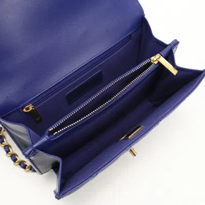 Pre-owned Chanel Blue Leather Shoulder Bag ()