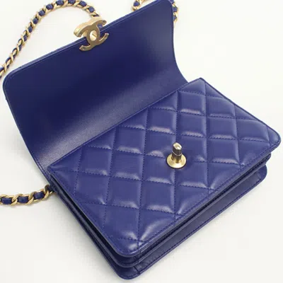 Pre-owned Chanel Blue Leather Shoulder Bag ()