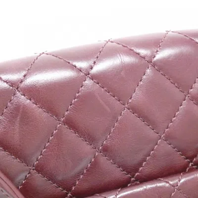 Pre-owned Chanel Bordeaux Leather Backpack () In Burgundy