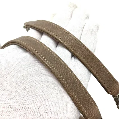 Pre-owned Chanel Brown Grained Calfskin Shoulder Bag ()