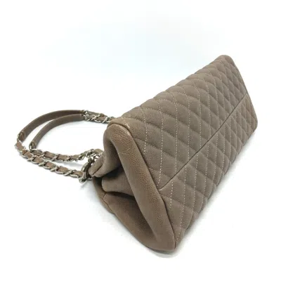Pre-owned Chanel Brown Grained Calfskin Shoulder Bag ()