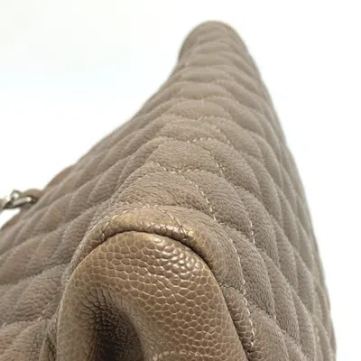 Pre-owned Chanel Brown Grained Calfskin Shoulder Bag ()