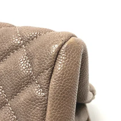 Pre-owned Chanel Brown Grained Calfskin Shoulder Bag ()