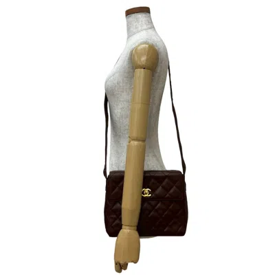 Pre-owned Chanel Brown Grained Calfskin Shoulder Bag ()