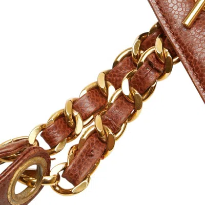 Pre-owned Chanel Brown Grained Calfskin Shoulder Bag Tote Bag ()