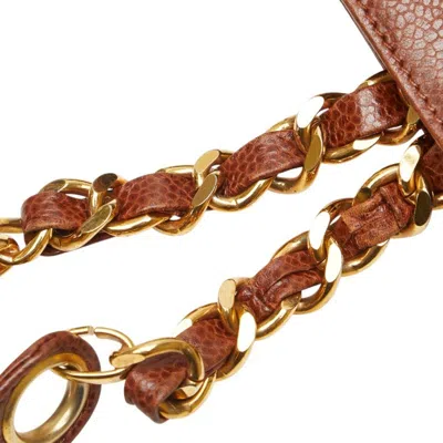 Pre-owned Chanel Brown Grained Calfskin Shoulder Bag Tote Bag ()