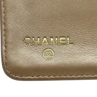 Pre-owned Chanel Camellia Blue Leather Long Wallet (bi-fold) ()