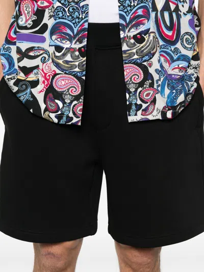 Dsquared2 Black Stretch Cotton Shorts In Black