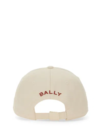 Bally Cotton Baseball Cap With Embroidered Detailing In White