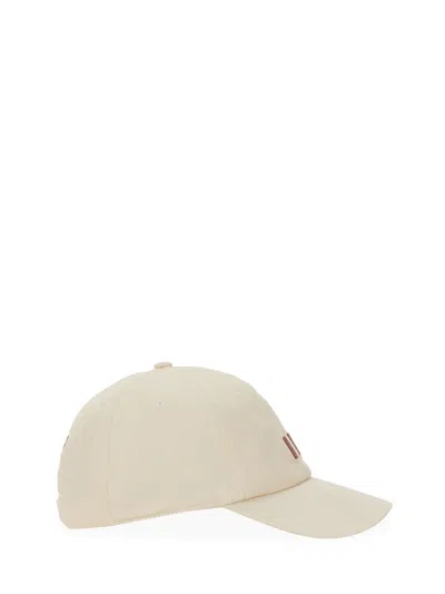 Bally Cotton Baseball Cap With Embroidered Detailing In White