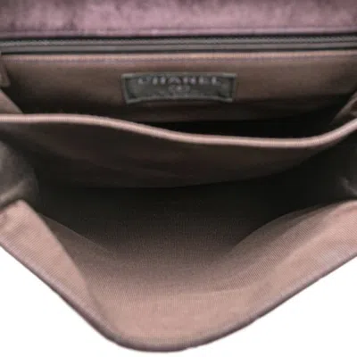 Pre-owned Chanel Chocolate Bar Purple Suede Shoulder Bag ()