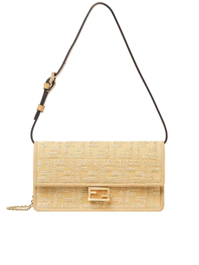 Fendi Wallet On Chain Accessories In Gold