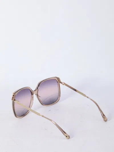Chloé Brown Recycled Acetate Sunglasses In Purple