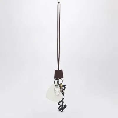 Balenciaga Vivienne Westwood  Black Leather Credit Card Holder Orb In Brown