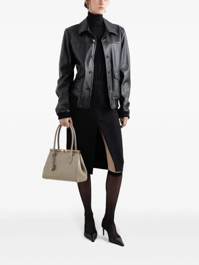 Dolce & Gabbana Marlene Handbag In Taupe Colour In Black