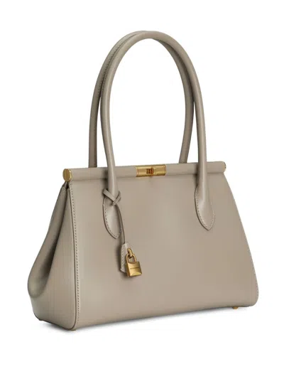 Dolce & Gabbana Marlene Handbag In Taupe Colour In Black