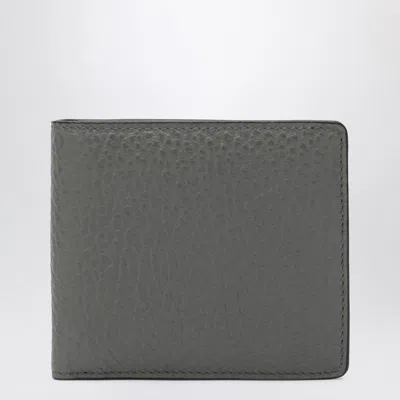 Maison Margiela Grey Four Stitches Bi-fold Wallet In Green