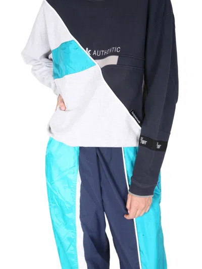 1/off Crew Neck Sweatshirt Unisex In Blue