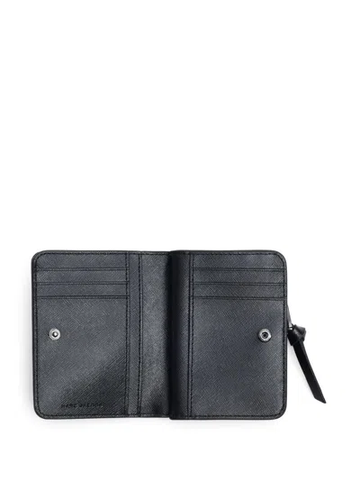 Marc Jacobs Black Leather Mini The Utility Snapshot Dtm Wallet In Brown