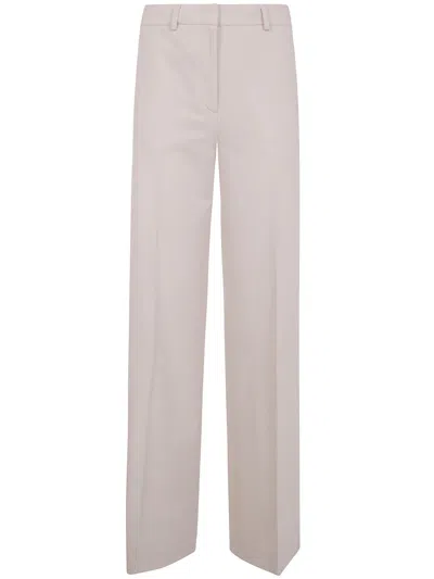 Blugirl Flanel Stretch Wide Leg Trousers In Neutral