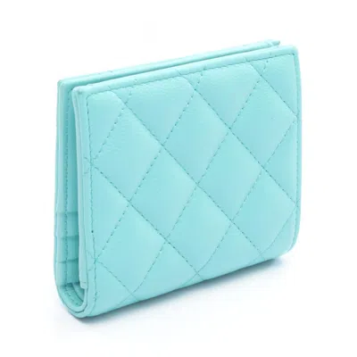 Pre-owned Chanel Green Leather Wallet (bi-fold) ()