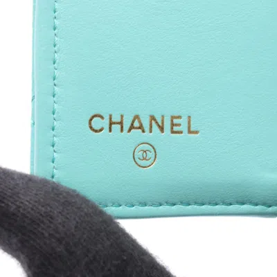 Pre-owned Chanel Green Leather Wallet (bi-fold) ()
