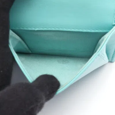 Pre-owned Chanel Green Leather Wallet (bi-fold) ()