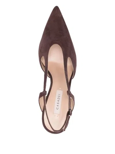 Casadei "julia" Sling Back In Brown