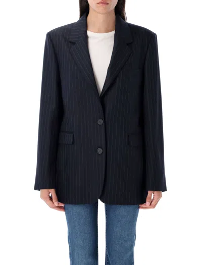 Golden Goose Wool Oversized Jacket In Blue