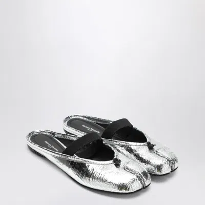 Maison Margiela Mule Tabi Broken Mirror Silver In Silver