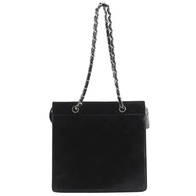 Pre-owned Chanel Matelasse Black Grained Calfskin Tote Bag ()