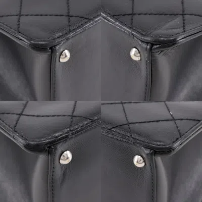 Pre-owned Chanel Matelasse Black Grained Calfskin Tote Bag ()