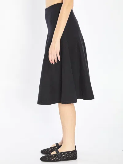 Alaïa Alaia A-line Knit Skirt In Blue