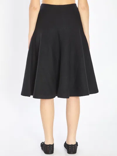 Alaïa Alaia A-line Knit Skirt In Blue