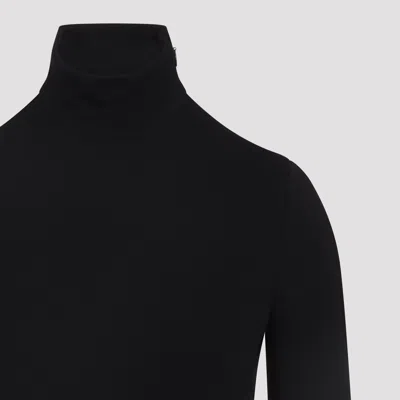 Alaïa Alaia Fluid Jersey Bodysuit With Heart Cut-out In Black