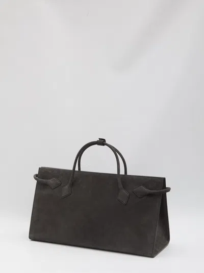 Alaïa Alaia Tote Bag Le Teckel In Nabuck In Gray