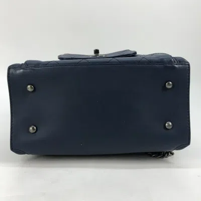 Pre-owned Chanel Matelasse Blue Leather Handbag Shoulder Bag ()